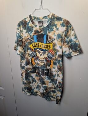 GUNS N' ROSES Band Tee Shirt Men Size Small (Unisex) Tie Dye Classic Fit